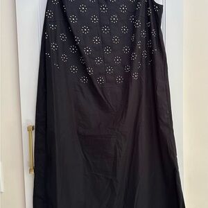 Elegant Black Dress -Akris with White Accents